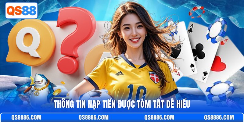 Thông tin nạp tiền được tóm tắt dễ hiểu